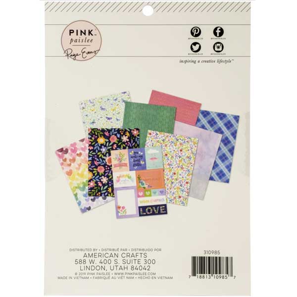 Pink Paislee Bloom Street Paper Pad 6&quot; x 8&quot;