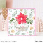 Pretty Pink Posh Layered Winter Foliage Stencils