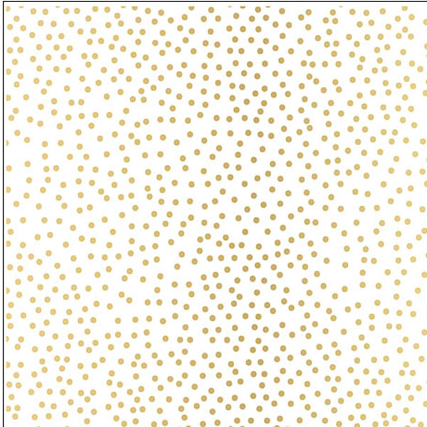 Seven Paper Amelia Gold Dots on Vellum - 12&quot; x 12&quot;