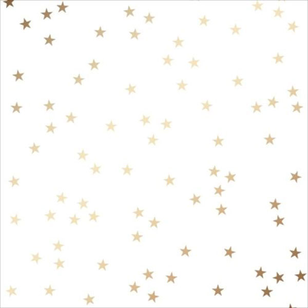 Shimelle Gold Foil Stars on Vellum Paper - 12&quot; x 12&quot;