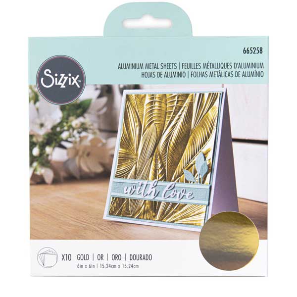 Sizzix Surfacez Aluminium Metal Sheets - Gold