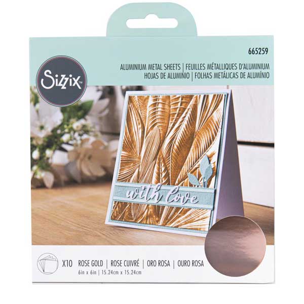 Sizzix Surfacez Aluminium Metal Sheets - Rose Gold