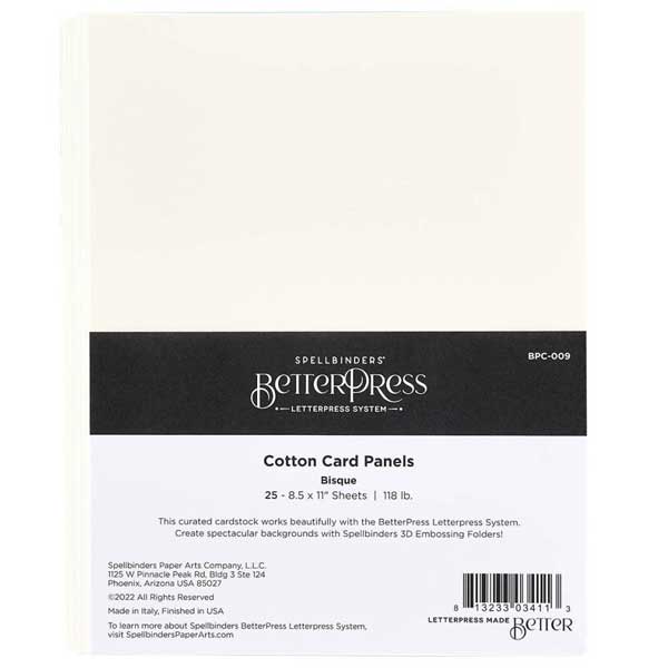 Spellbinders Bisque BetterPress Cotton 8 1/2 x 11&quot; Sheets