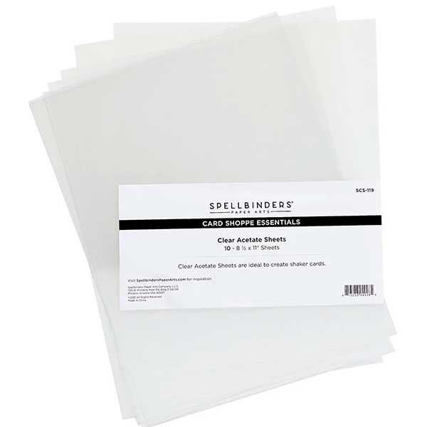 Spellbinders Clear Acetate Sheets - 8 1/2&quot; x 11&quot;