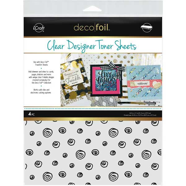 Deco Foil Clear Toner Sheets - Doodles