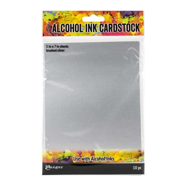 Tim Holtz Brushed Silver Alcohol Ink Cardstock