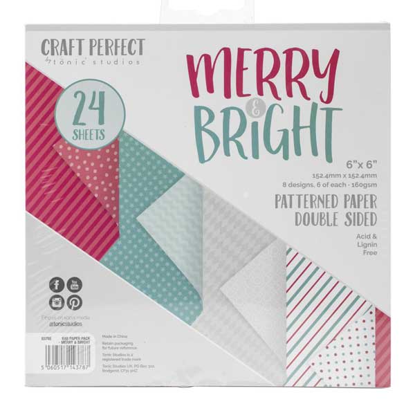 Tonic Studios Merry &amp; Bright Paper Pack - 6&quot; x 6&quot;