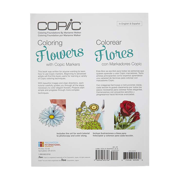 Copic Coloring Flowers Book