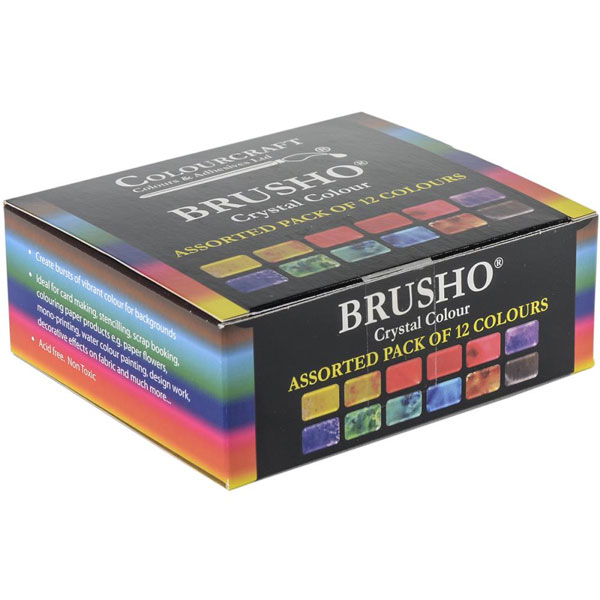 Brusho Crystal Colours Set - 12/Pkg