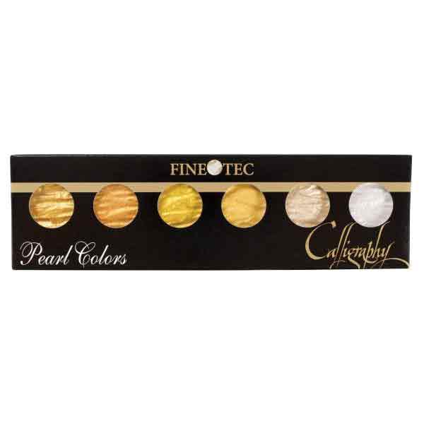 Finetec Artist Mica Watercolor Set - Gold &amp; Silver