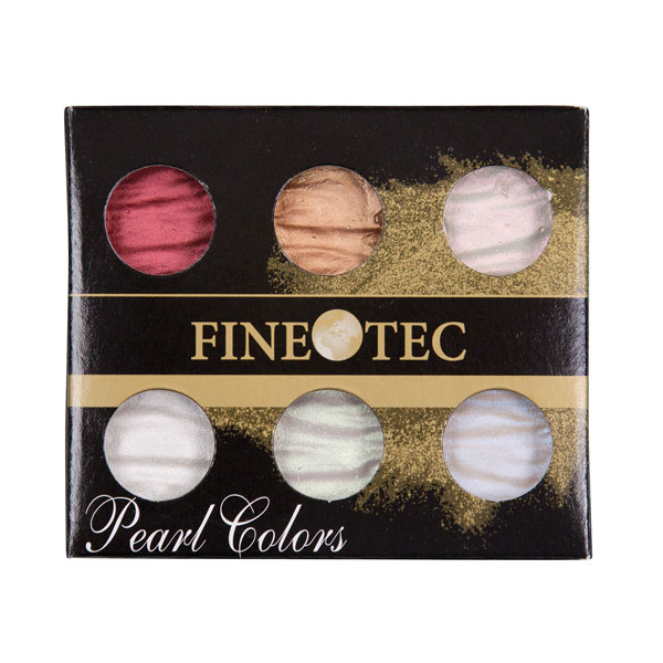 Finetec Artist Mica Watercolor Set - 6 Pearl Colors