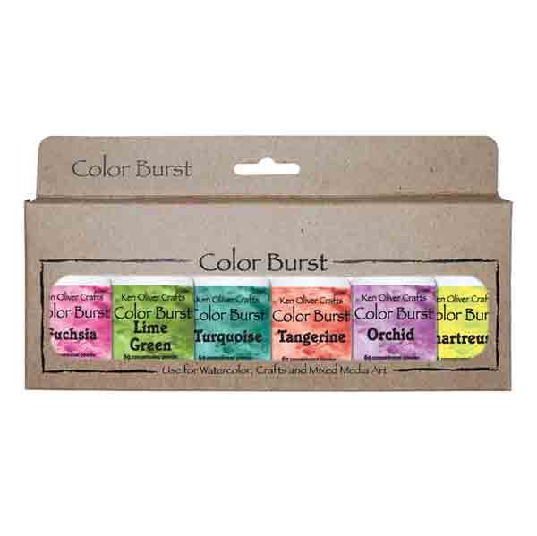 Ken Oliver Color Burst Watercolor Powders - Caribbean Brights