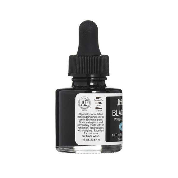 Dr. Ph. Martin&#039;s Black Star Waterproof India Ink