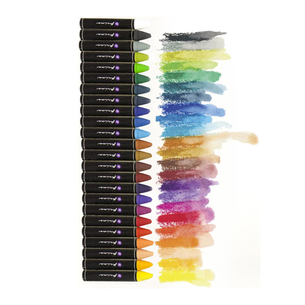 Prima Water Soluble Oil Pastels 3.25&quot; 24/Pkg