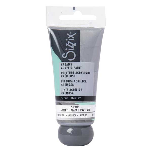 Sizzix Effectz Creamy Metallic Acrylic Paint - Silver