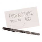 Tombow Fudenosuke Brush Pen – Twin Tip, Black/Grey