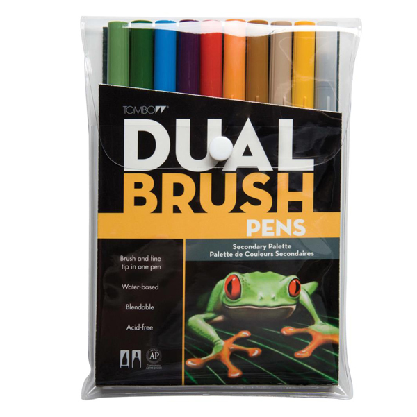 Tombow Dual Brush Pen Set - Primary