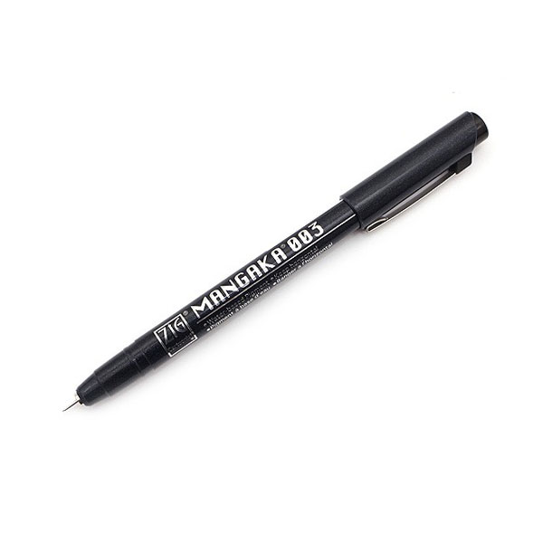 Kuretake Zig Cartoonist Mangaka Outline Pen - 003 - Black