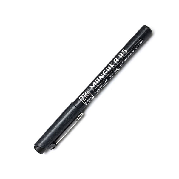 Kuretake Zig Cartoonist Mangaka Outline Pen - 05 - Black