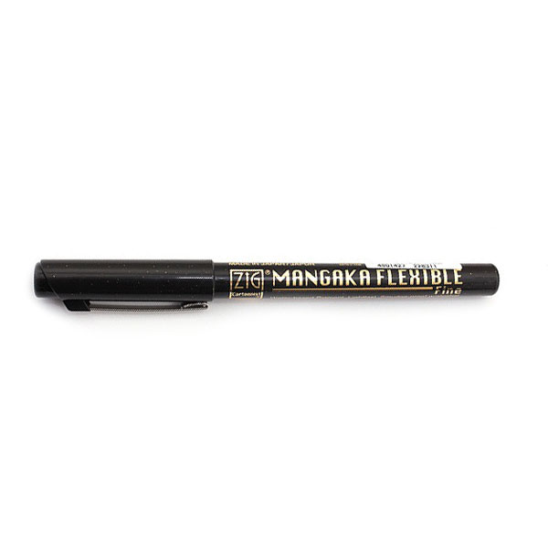 Kuretake Zig Cartoonist Mangaka Flexible Pen - Fine - Black