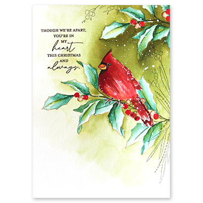 Penny Black Holly Berry Branch Slapstick/Cling Stamp