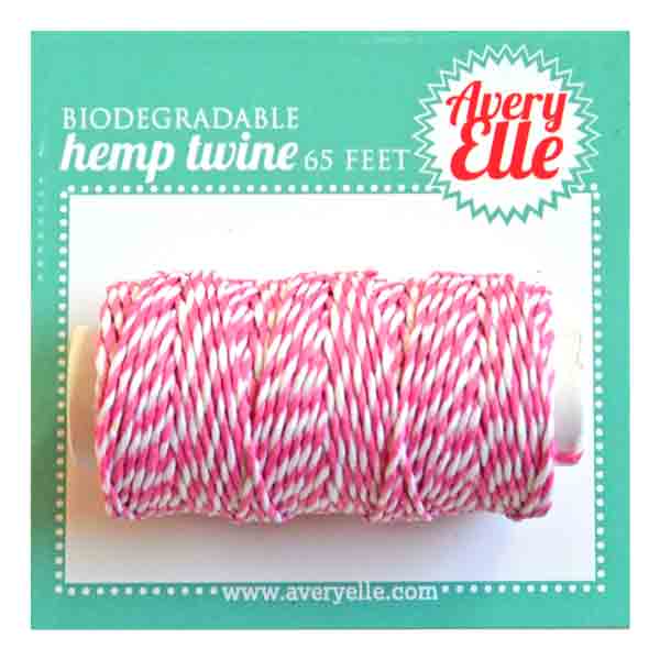 Avery Elle Hemp Twine - Raspberry