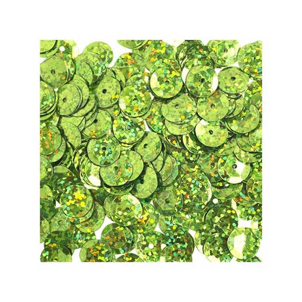 John Bead Round Sequins - Lime Green