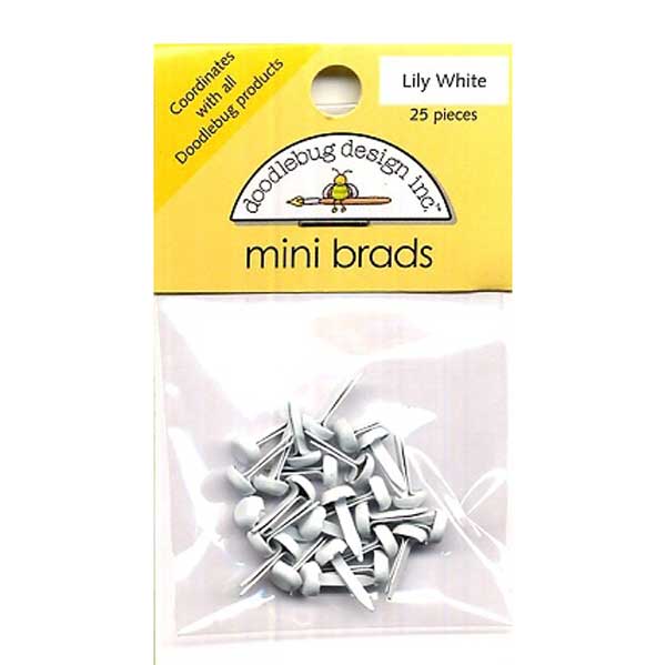 Doodlebug Designs Mini White Brads