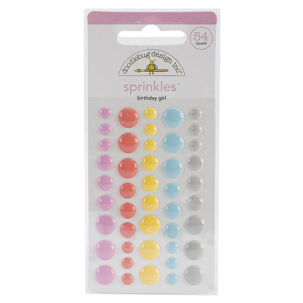 Doodlebug Sugar Shoppe Sprinkles Glossy Enamel Dots - Birthday Girl