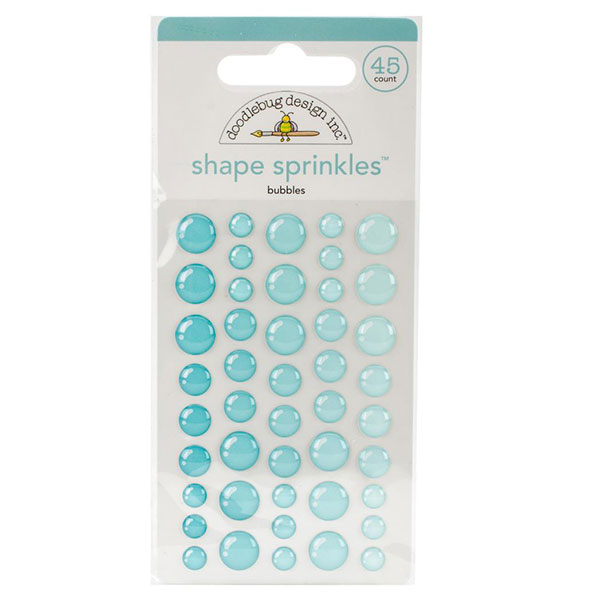 Doodlebug Sprinkles Adhesive Glossy Enamel Embellishments - Bubbles