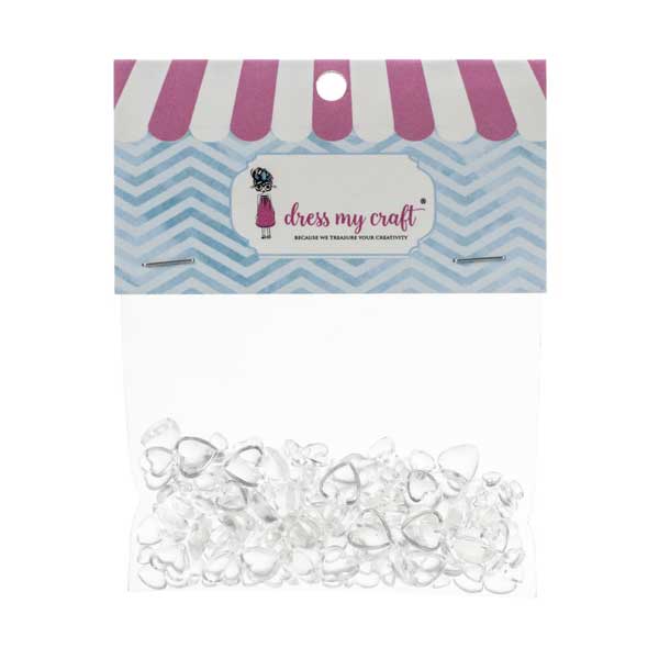 Dress My Craft Heart Water Droplets - Assorted