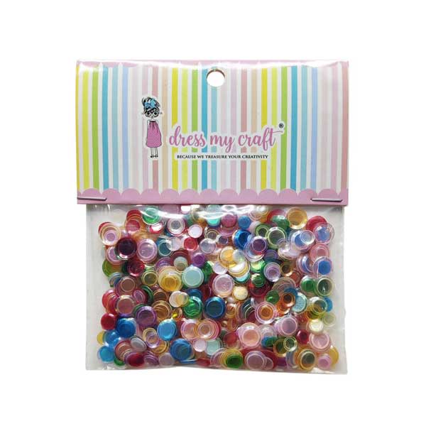 Dress My Craft Shaker Element - Rainbow Cup Sequins