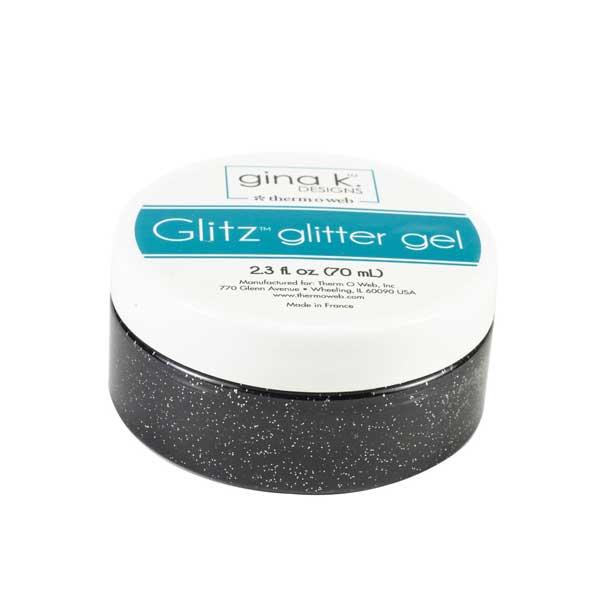 Gina K Designs Glitz Glitter Gel – Black