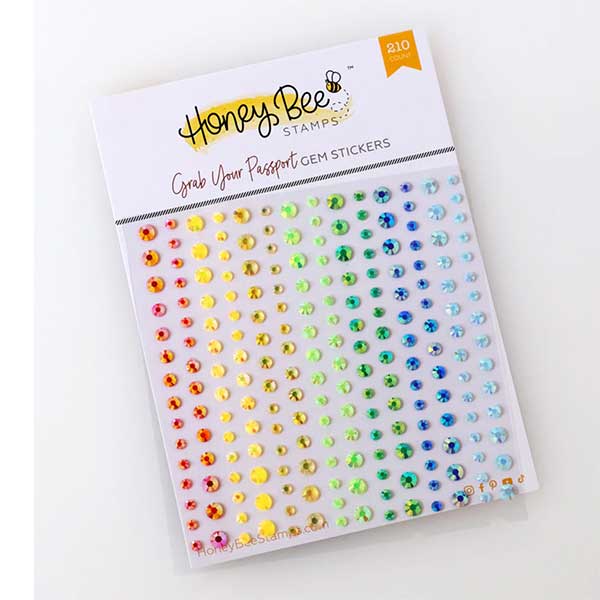 Honey Bee Stamps Grab Your Passport Gem Stickers