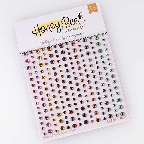 Honey Bee Stamps Vintage Love Gem Stickers