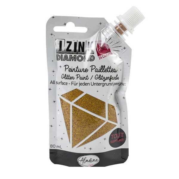 IZINK Diamond 24 Carats Glitter Paint - Gold