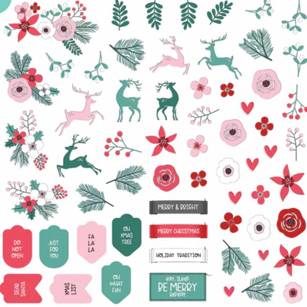 Moda Scrap Magic of Christmas Ephemera (die-cuts) pack