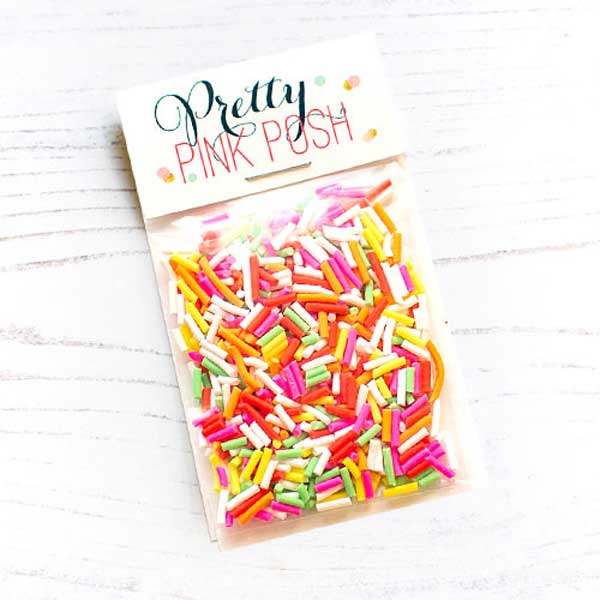 Pretty Pink Posh Birthday Cake Clay Confetti