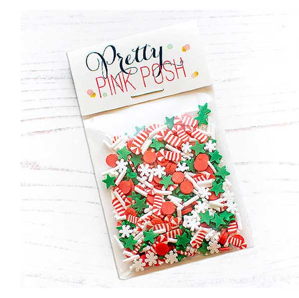 Pretty Pink Posh Candy Cane Lane Clay Confetti Mix