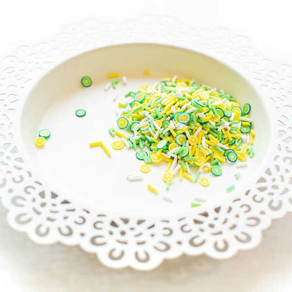 Pretty Pink Posh Lemon Lime Clay Confetti