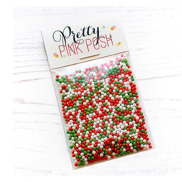 Pretty Pink Posh Christmas Cookie Shaker Beads