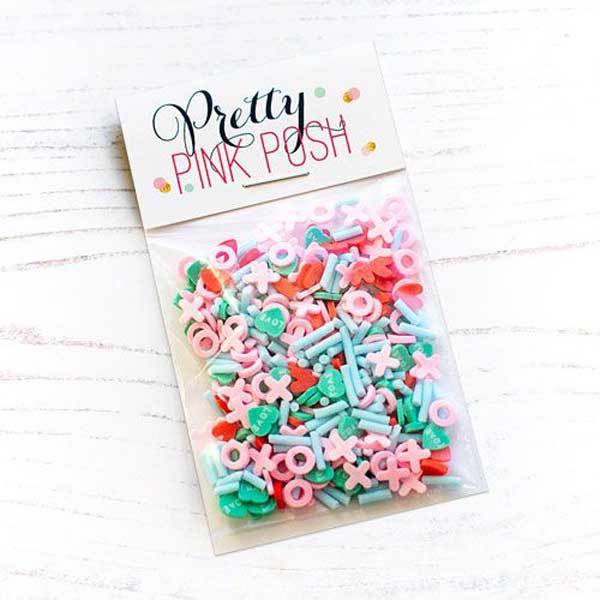 Pretty Pink Posh XOXO Clay Confetti