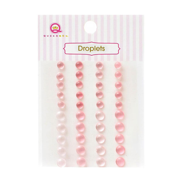 Queen &amp; Co. Translucent Resin Droplets - Pink