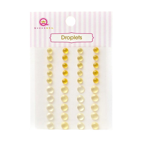 Queen &amp; Co. Translucent Resin Droplets - Yellow