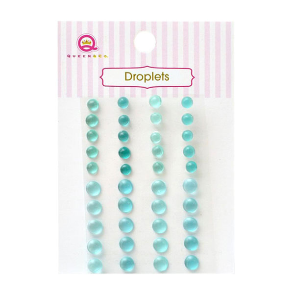 Queen &amp; Co. Translucent Resin Droplets - Teal