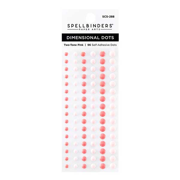 Spellbinders Dimensional Two Tone Pink Enamel Dots