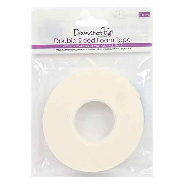 Dovecraft 1/2&quot; wide Double-Sided Foam Mounting Tape - 1mm thick