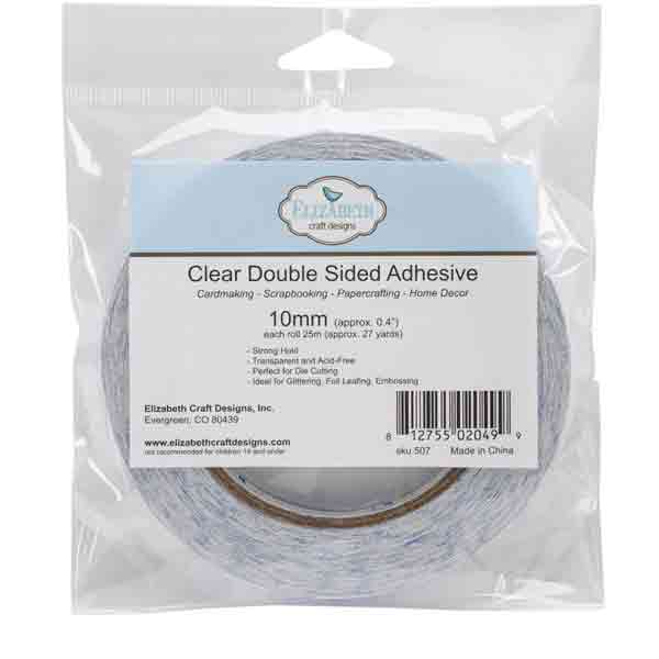 Elizabeth Craft Designs Clear Double-Sided Adhesive Tape, 3/8&quot;