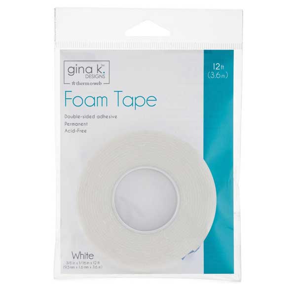 Gina K Designs Foam Tape 3/8&quot;X12ft