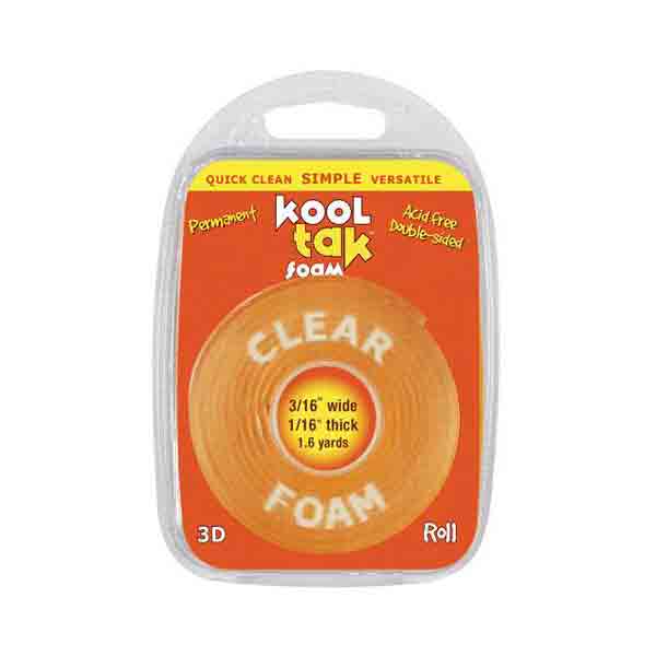 KoolTak Clear Foam Roll - approx. 3/16&quot;